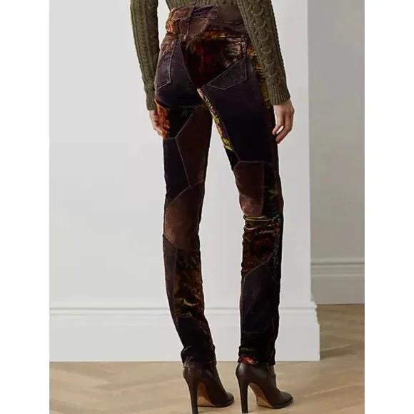 Ralph Lauren Purple Label 26 pants jeans patchwork velvet 50th anniversary 106